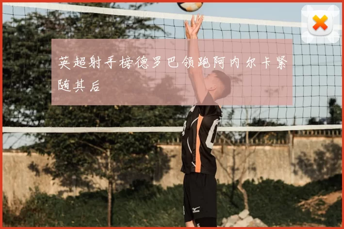 英超射手榜德罗巴领跑阿内尔卡紧随其后